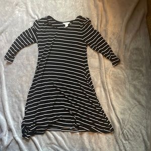 Arizona dress Color: Black/White Size: Small